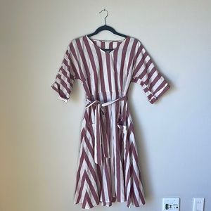Roolee Midi Striped Dress